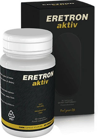 Acquista Eretron Aktiv dal Produttore. Sconto del 50%. Consegna rapida. 100% naturale. Farmaco bioattivo basato su ingredienti naturali altamente efficaci.